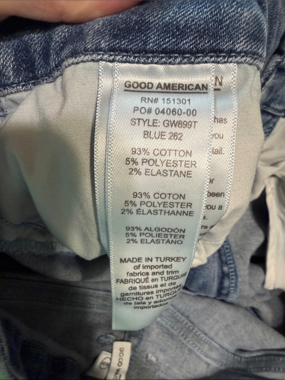 Good American Good Waist Light Wash Skinny Jeans Size 30 - Picture 8 of 9